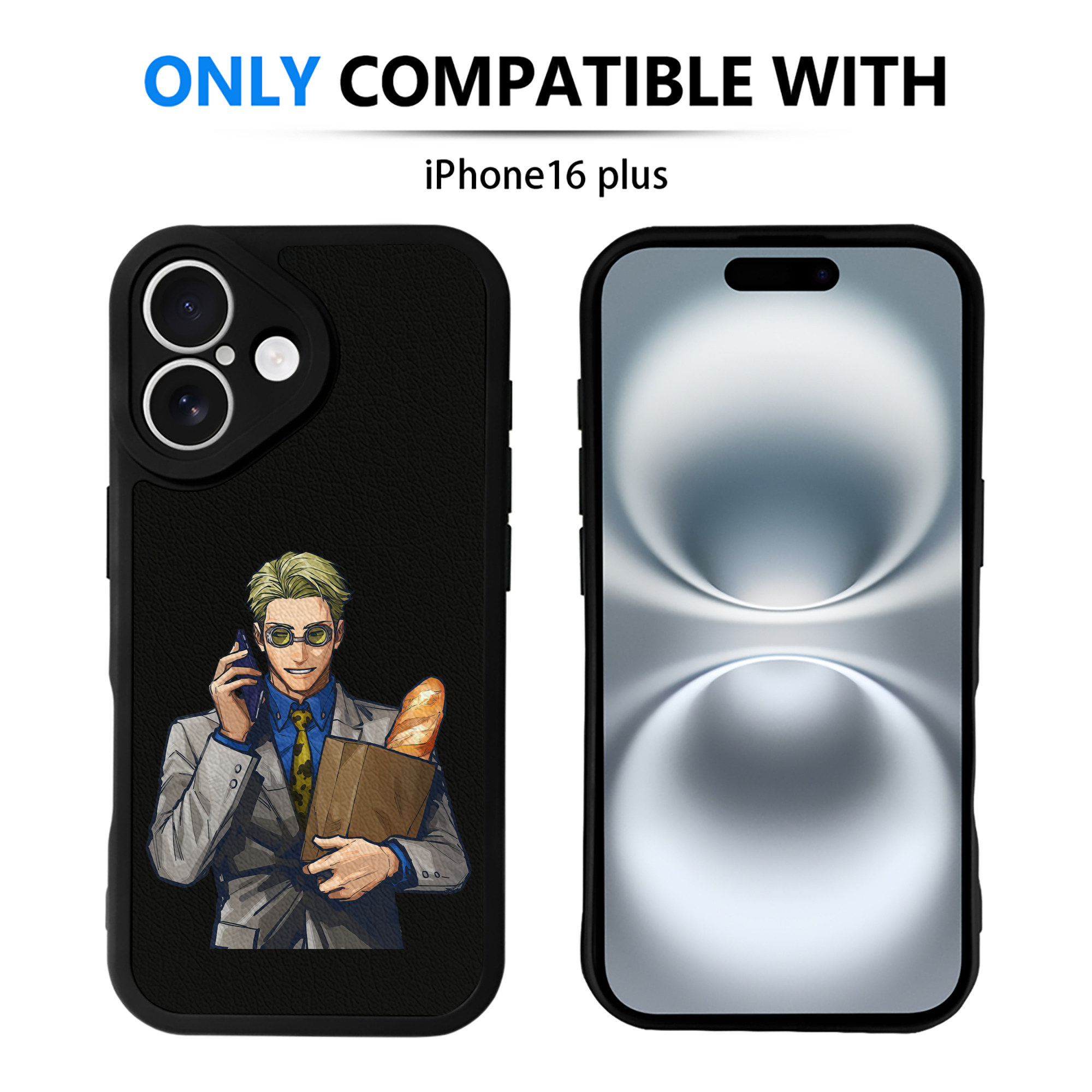 （画像用） 呪術廻戦 Jujutsu Kaisen 【iPhone 16シリーズ対応】シリコンスマホケース（レザー調） 材質：シリコン